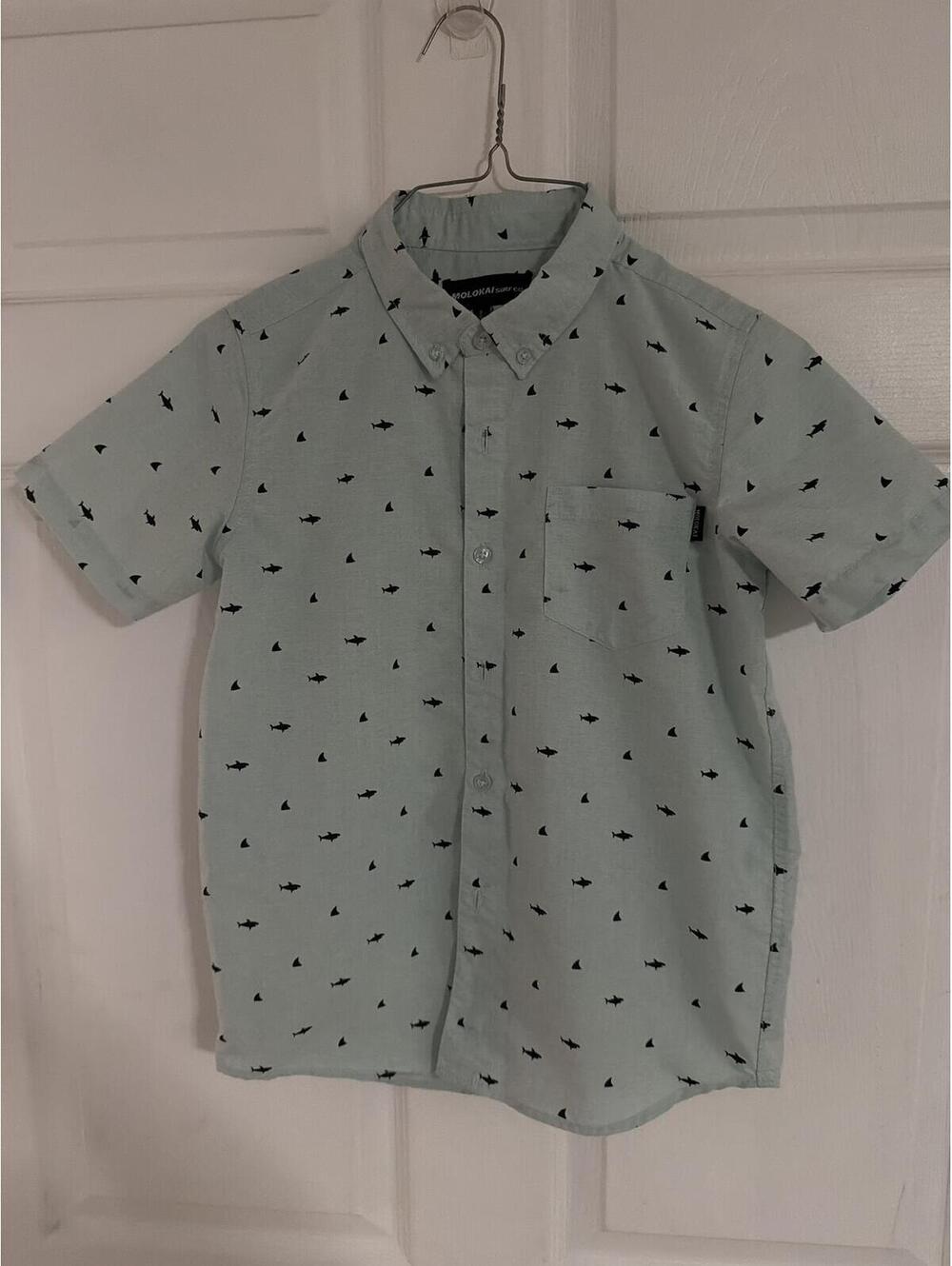 Molokai Surf Co. Boys' Short Sleeve Button-Up Shirt Size 8